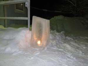 ice candle in Sweden