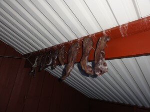 Moose Meat Air Drying
