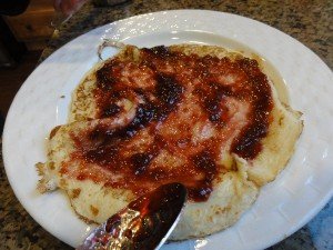 Swedish pancakes with jam